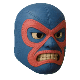 Blue Lucha Mask